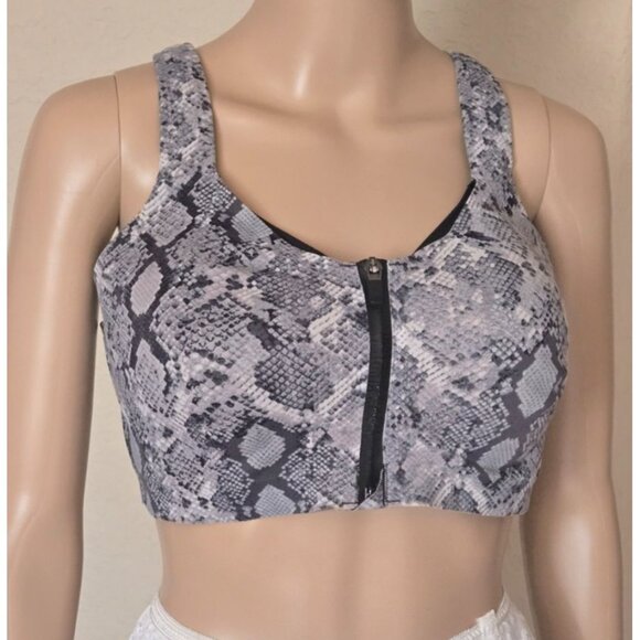 Victoria's Secret Knockout Front Close Sports Bra Gray underwired size 36DDD - Picture 1 of 6